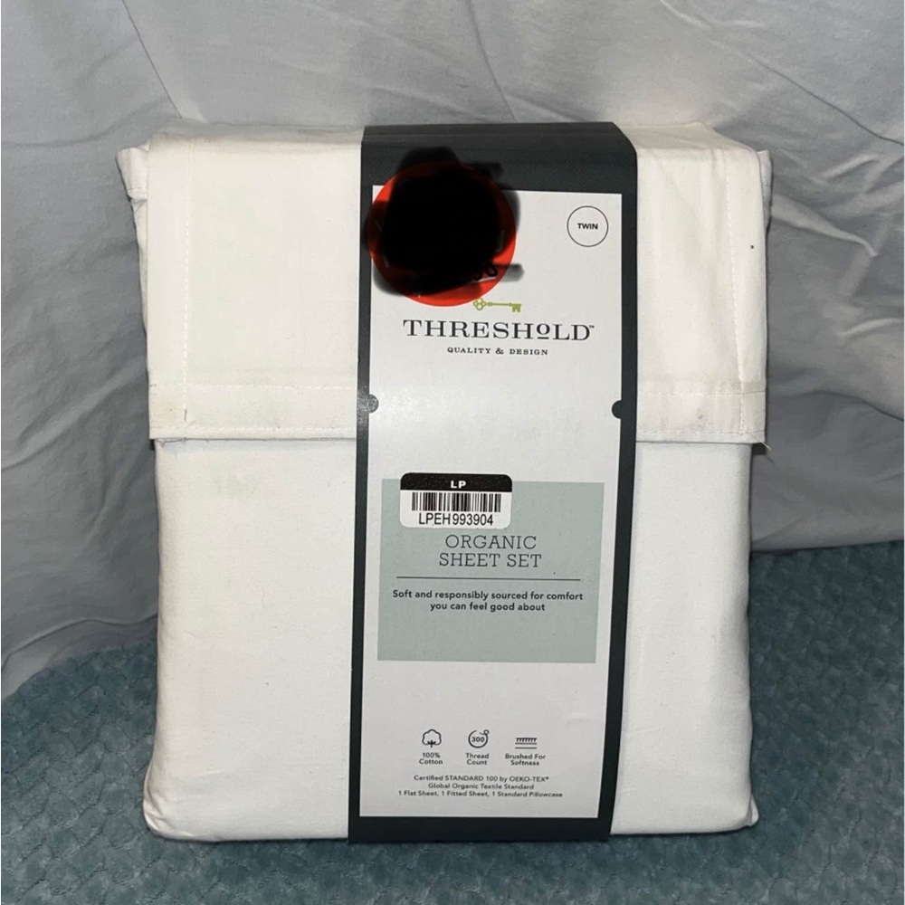 Threshold Organic White Sheet Set